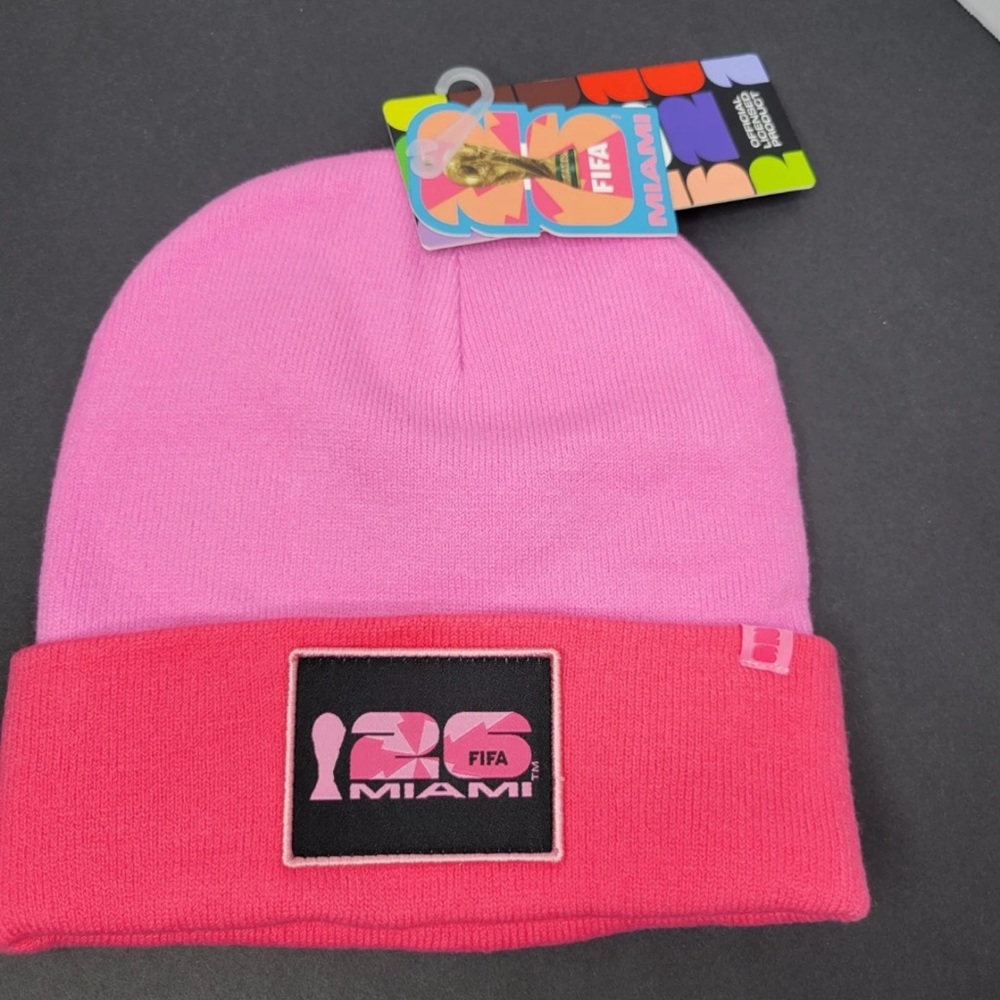 Official FIFA 26 Patch Pink Beanie